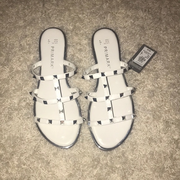 silver flip flops primark